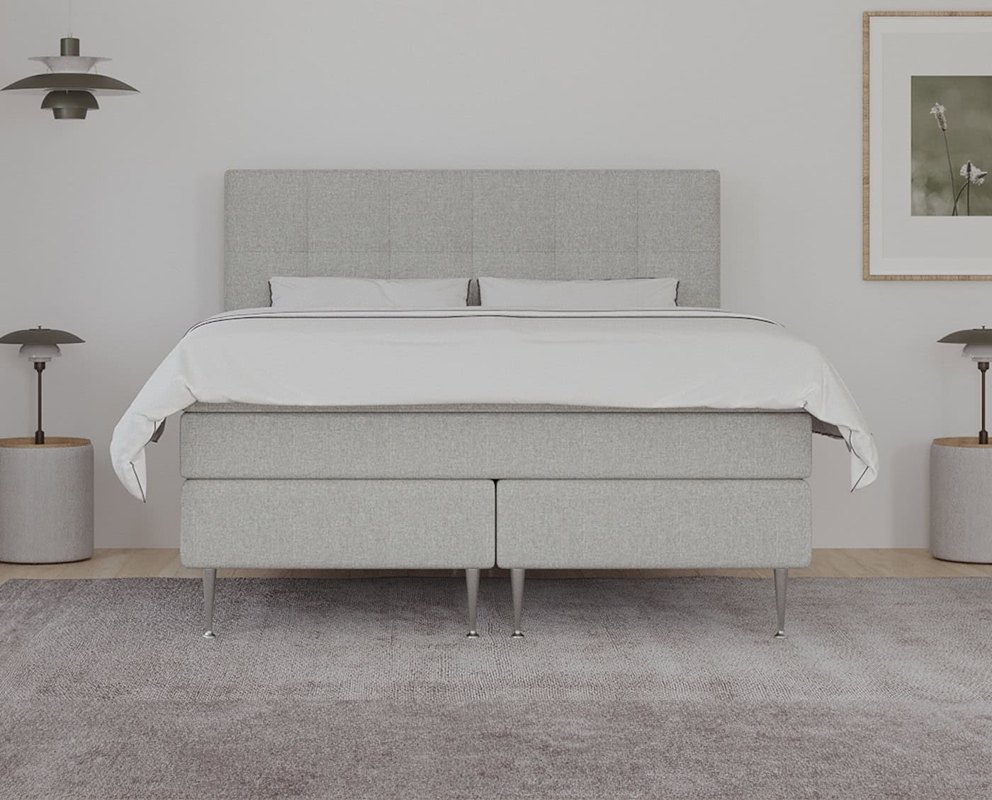 Elegantt slægtsseng med moderne design og komfortfuldt tekstilbetræk, perfekt til soveværelset. Designe resultatet af specialfremstillet møbelfremstilling til søvn undgås på hotelværelser og hjem.